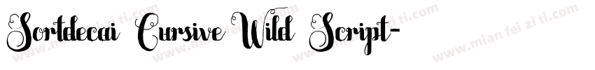 Sortdecai Cursive Wild Script字体转换